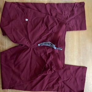 Maroon xs figs scrub bottoms